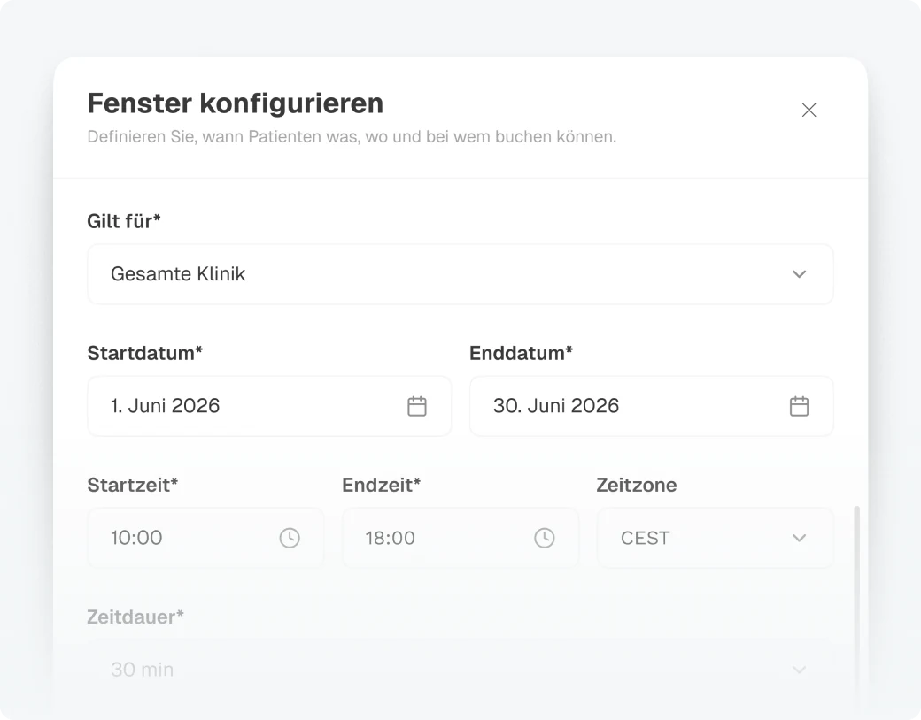 Legen Sie Ihre Praxisregeln fest