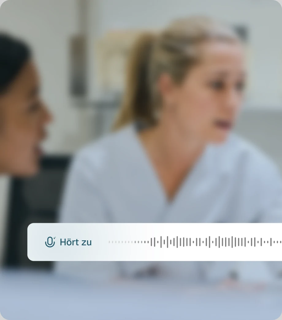 Clinician reviewing documentation on a tablet