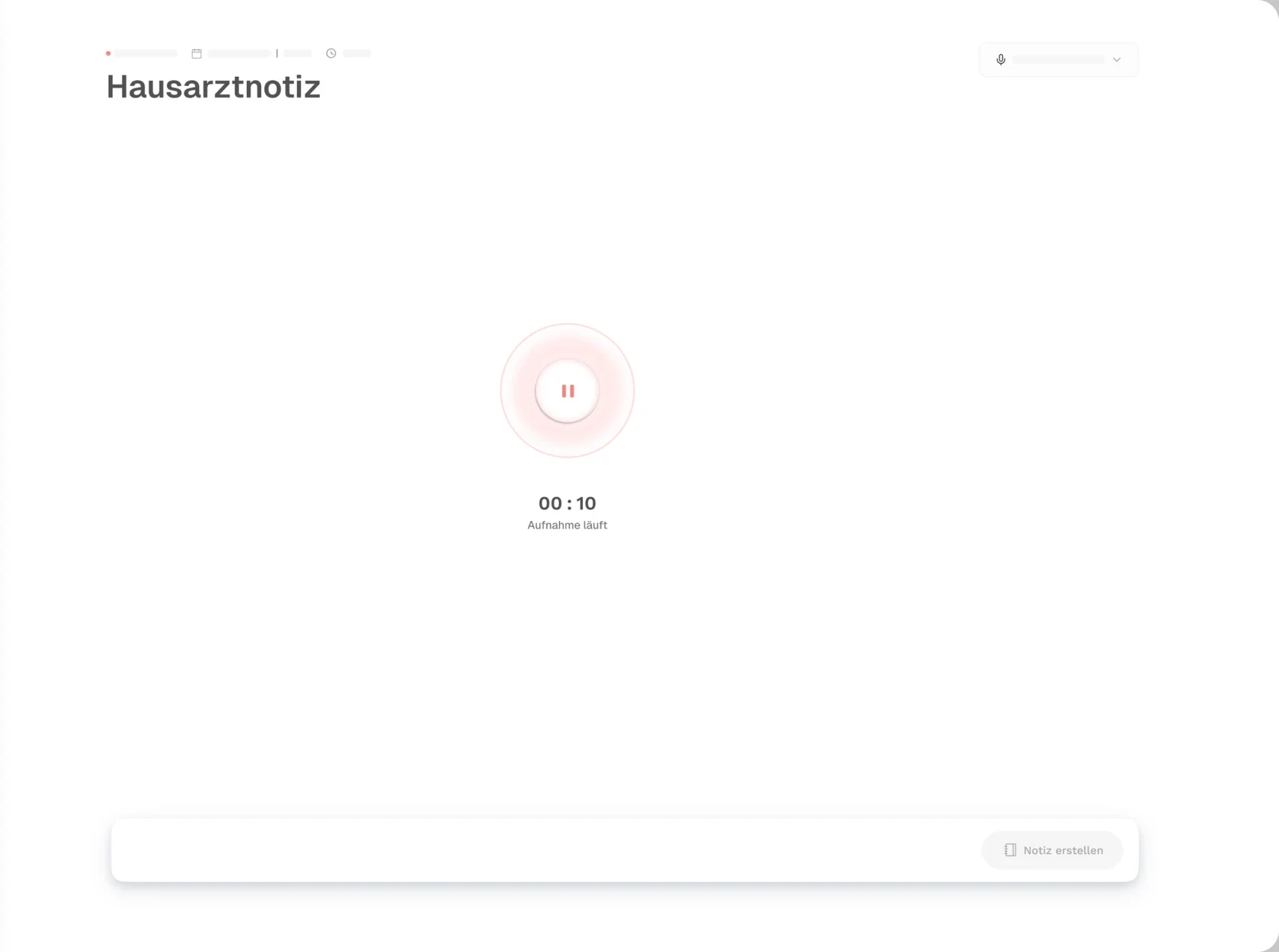 Clinvvo AI Scribe recording a consultation in real time