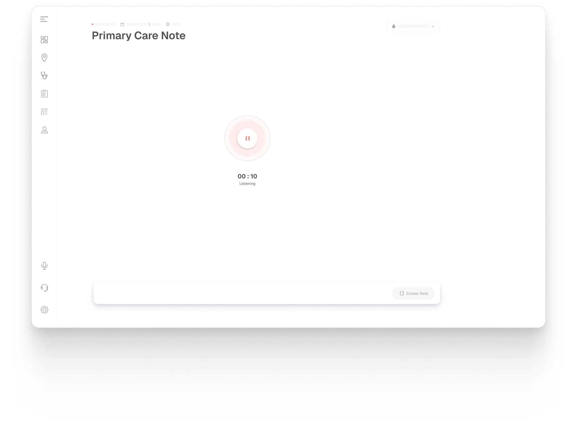 Clinvvo AI voice recording for clinical notes