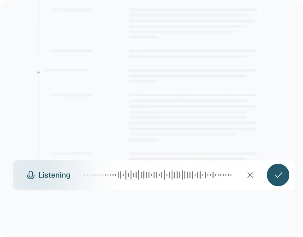 Edit notes, hands free