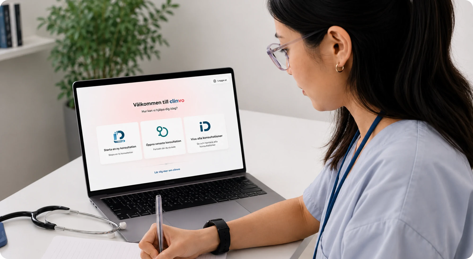 Instrumentpanel för Clinvvos API:er och SDK:er med integrationsslutpunkter för AI Scribe, medicinsk kodning och schemaläggning