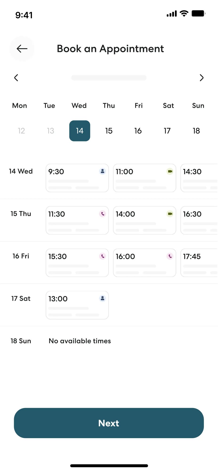 Clinvvo appointment scheduling calendar