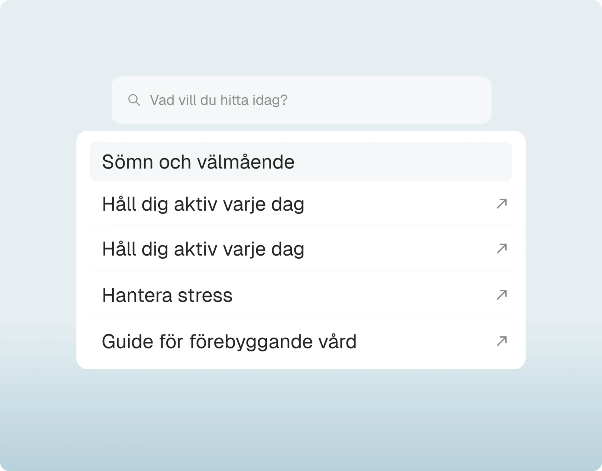 Snabb sökning och filtrering
