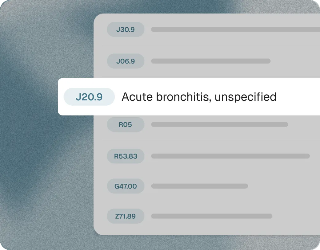 ICD-10 coding inline