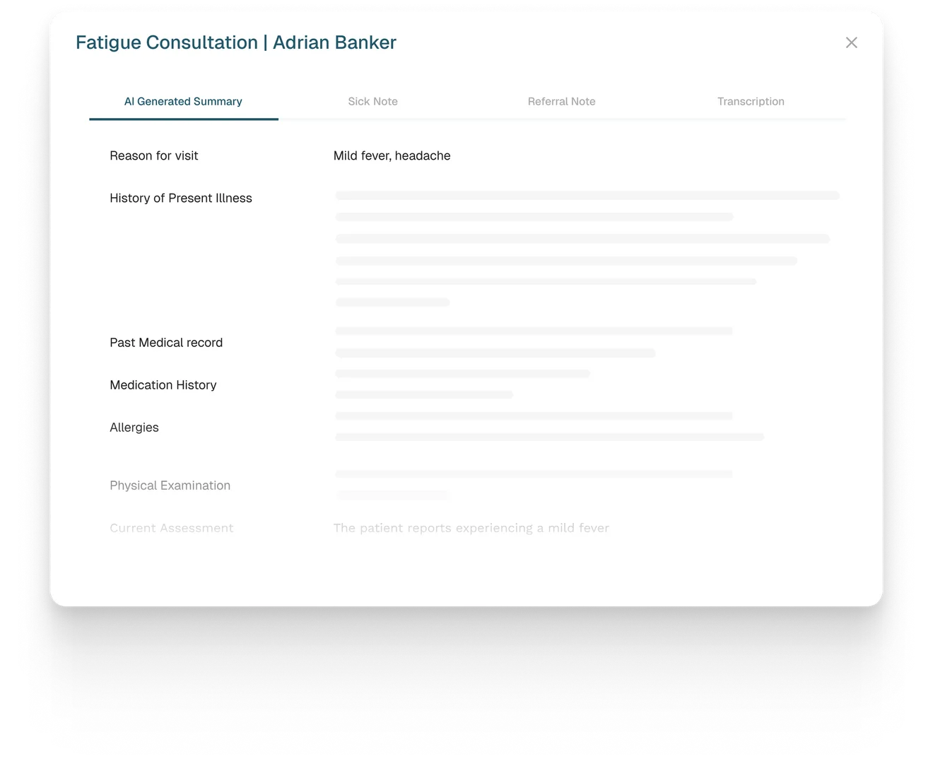 Consultation History
