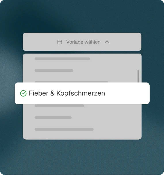 Vorinstallierte Vorlagen