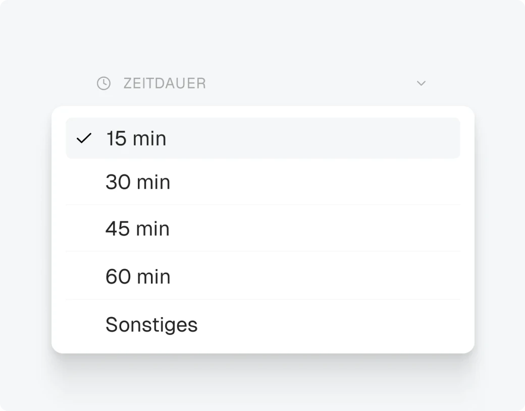 Termindauer dynamisch skalieren